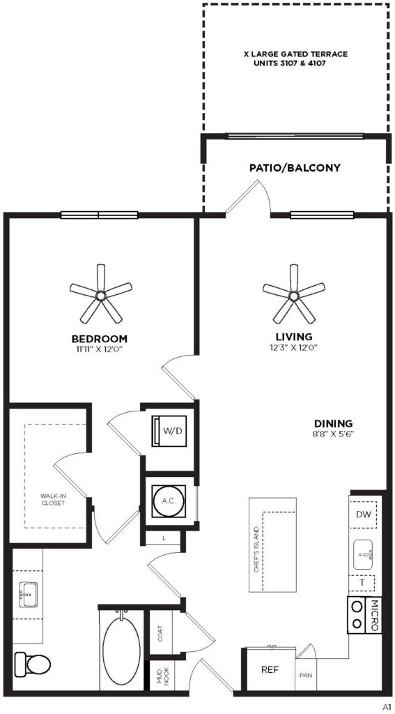 Amethyst One-Bedroom at Alexan Park 82nd